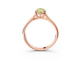 Rose gold Fancy Yellow Marquise Cut Solitaire Engagement Ring with Tapered Band and Four-Prong Setting_6