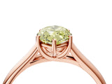Rose gold Fancy Yellow Marquise Cut Solitaire Engagement Ring with Tapered Band and Four-Prong Setting_7