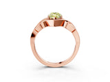 Rose gold Fancy Yellow Marquise Cut Solitaire Intertwined Band Prong Setting Ring_15