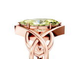 Rose gold Fancy Yellow Marquise Cut Solitaire Intertwined Band Prong Setting Ring_17
