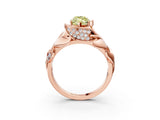 Rose gold Fancy Yellow Marquise Cut Solitaire Leaf-Inspired Engagement Ring with Prong Setting_15