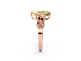 Rose gold Fancy Yellow Marquise Cut Solitaire Milgrain Leaf Band with Prong Setting_2