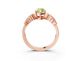 Rose gold Fancy Yellow Marquise Cut Solitaire Milgrain Leaf Band with Prong Setting_3