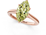 Rose gold Fancy Yellow Marquise  Cut Solitaire Ring with Cathedral Band and Four-Prong Setting_1