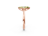 Rose gold Fancy Yellow Marquise  Cut Solitaire Ring with Cathedral Band and Four-Prong Setting_2