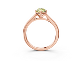 Rose gold Fancy Yellow Marquise  Cut Solitaire Ring with Cathedral Band and Four-Prong Setting_3