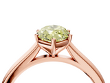 Rose gold Fancy Yellow Marquise  Cut Solitaire Ring with Cathedral Band and Four-Prong Setting_4