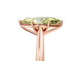 Rose gold Fancy Yellow Marquise  Cut Solitaire Ring with Cathedral Band and Four-Prong Setting_5