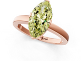 Rose gold Fancy Yellow Marquise  Cut Solitaire Ring with Four-Prong Setting and Classic Band_1