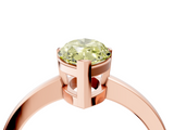 Rose gold Fancy Yellow Marquise  Cut Solitaire Ring with Four-Prong Setting and Classic Band_4
