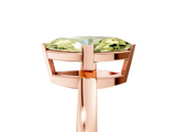 Rose gold Fancy Yellow Marquise  Cut Solitaire Ring with Four-Prong Setting and Classic Band_5