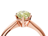 Rose gold Fancy Yellow Marquise  Cut Solitaire Ring with Four-Prong Setting on a Classic Band_4