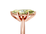 Rose gold Fancy Yellow Marquise  Cut Solitaire Ring with Four-Prong Setting on a Classic Band_5