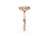 Rose gold Fancy Yellow Marquise  Cut Solitaire Ring with Thin Band and Four-Prong Setting_2
