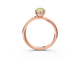 Rose gold Fancy Yellow Marquise  Cut Solitaire Ring with Thin Band and Four-Prong Setting_3