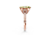 Rose gold Fancy Yellow Marquise Cut Solitaire Split Shank Pave Diamond Engagement Ring with Four-Prong Setting_26