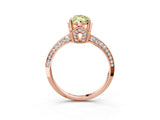 Rose gold Fancy Yellow Marquise Cut Solitaire Split Shank Pave Diamond Engagement Ring with Four-Prong Setting_3
