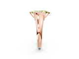 Rose gold Fancy Yellow Marquise Cut Solitaire Tension Set Diamond Ring with Split Shank Band_2