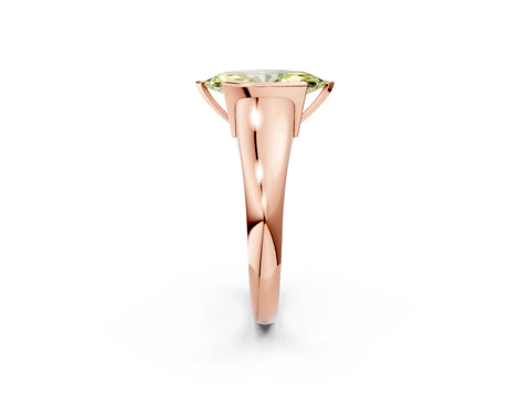 Rose gold Fancy Yellow Marquise Cut Solitaire Tension Set Diamond Ring with Split Shank Band_2