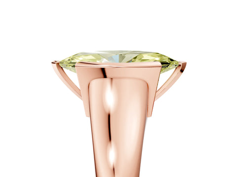 Rose gold Fancy Yellow Marquise Cut Solitaire Tension Set Diamond Ring with Split Shank Band_5