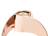 Rose gold Fancy Yellow Marquise Cut Solitaire Tension-Set Diamond Split Shank Ring_4