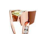 Rose gold Fancy Yellow Marquise Cut Solitaire Tension-Set Diamond Split Shank Ring_5