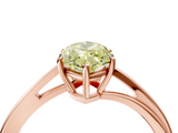Rose gold Fancy Yellow Marquise  Cut Solitaire Twist Band Ring with Four-Prong Setting_4