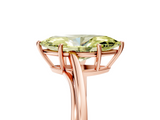 Rose gold Fancy Yellow Marquise  Cut Solitaire Twist Band Ring with Four-Prong Setting_5