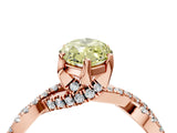 Rose gold Fancy Yellow Marquise Cut Solitaire Twist Pave Diamond Engagement Ring with Prong Setting_40
