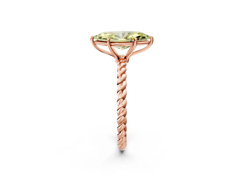 Rose gold Fancy Yellow Marquise Cut Solitaire Twisted Band 4-Prong Ring_2