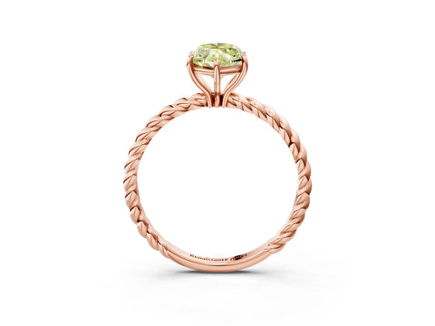 Rose gold Fancy Yellow Marquise Cut Solitaire Twisted Band 4-Prong Ring_3