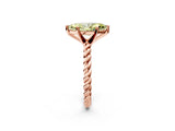 Rose gold Fancy Yellow Marquise  Cut Solitaire Twisted Band with Four-Prong Setting_31