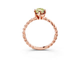 Rose gold Fancy Yellow Marquise  Cut Solitaire Twisted Band with Four-Prong Setting_32