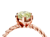 Rose gold Fancy Yellow Marquise  Cut Solitaire Twisted Band with Four-Prong Setting_33