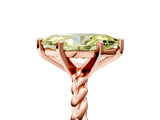 Rose gold Fancy Yellow Marquise  Cut Solitaire Twisted Band with Four-Prong Setting_34