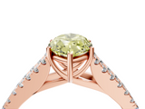 Rose gold Fancy Yellow Marquise  Cut Split Shank Pave Diamond Engagement Ring with Four-Prong Setting_4