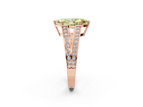Rose gold Fancy Yellow Marquise  Cut Split Shank Pave Diamond Ring with Four-Prong Setting_2