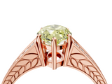 Rose gold Fancy Yellow Marquise  Cut Split Shank Pave Diamond Ring with Four-Prong Setting_4