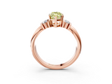 Rose gold Fancy Yellow Marquise  Cut Three-Stone Channel Set Ring with Bar Prongs_3
