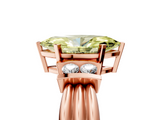 Rose gold Fancy Yellow Marquise  Cut Three-Stone Channel Set Ring with Bar Prongs_5