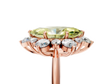 Rose gold Fancy Yellow Marquise  Diamond Cluster Halo Ring with Solitaire Band and Four-Prong Setting_5