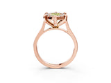 Rose gold Fancy Yellow Marquise  Diamond Cluster Halo Solitaire with Four-Prong Setting_26