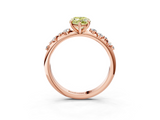 Rose gold Fancy Yellow Marquise  Diamond Cluster Prong-Set Solitaire Ring_3