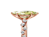 Rose gold Fancy Yellow Marquise  Diamond Cluster Prong-Set Solitaire Ring_5