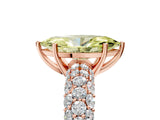 Rose gold Fancy Yellow Marquise  Diamond Pavé Band Solitaire Ring with Four-Prong Setting_58