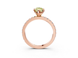 Rose gold Fancy Yellow Marquise  Diamond Pavé Band Solitaire with Four-Prong Setting_3