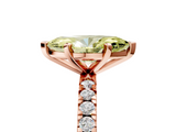 Rose gold Fancy Yellow Marquise  Diamond Pavé Band Solitaire with Four-Prong Setting_5