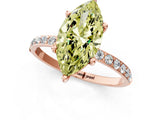 Rose gold Fancy Yellow Marquise  Diamond Pavé Band with Six-Prong Setting_28