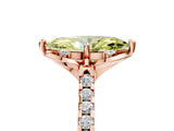 Rose gold Fancy Yellow Marquise  Diamond Pave Band with Floral Prong Setting_32