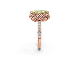 Rose gold Fancy Yellow Marquise  Diamond Solitaire Ring with Shared Prong Pavé Band_18